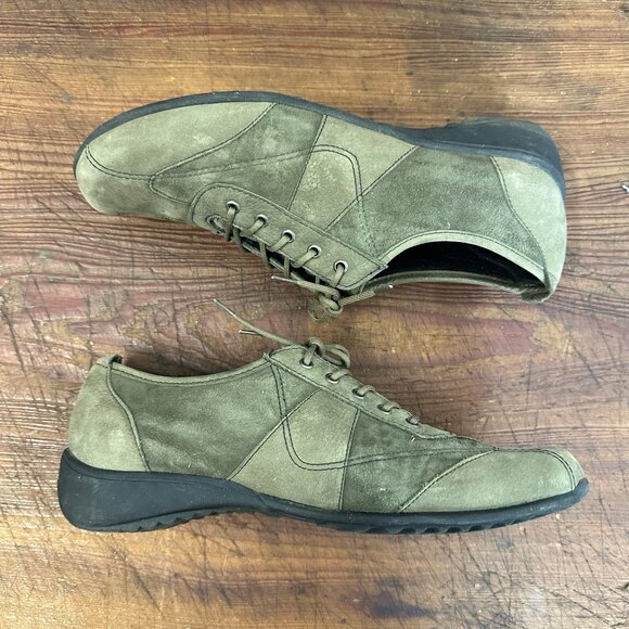 Munro American Women Olive Lace Up Leather Comfort Shoes 7 - Picture 7 of 12